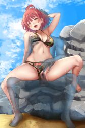 beach bikini gundam gundam_breaker gundam_breaker_mobile penetration public_sex reverse_cowgirl_position void_(artist) yuri_ichinose