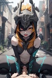 ai_generated aigeneratedp breasts cowgirl_position imp_midna looking_at_viewer male_pov midna midna_(cosplay) pov pov_eye_contact riding riding_penis squatting squatting_cowgirl_position the_legend_of_zelda twilight_princess