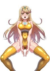 brainwashing core_crystal haigure highleg_leotard large_ass large_breasts latex mind_control mythra skindentation syunzou thick_thighs thighhighs wide_hips xenoblade_(series) xenoblade_chronicles_2