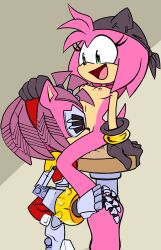 2023 2girls amy_rose bandana black_rose_(sonic_prime) blob_feet breasts cunnilingus cyborg green_eyes hedgehog licking_pussy multiple_girls nipples no_toes pink_fur pirate randomguy999 robot robot_girl rusty_rose sega selfcest sonic_(series) sonic_prime toeless_feet yuri