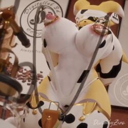 3d animated big_breasts blindfold bondage breasts cow_print digimon dividebyzero femsub furry huge_breasts lactation milking milking_machine mp4 no_sound renamon renamon_(dogzeela) restrained tagme thick_thighs video wide_hips