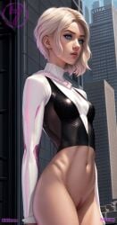 1girls ai_generated ass athletic athletic_female blonde_female blonde_hair blue_eyes bodysuit breasts cute cute_face detailed female female_focus fit fit_female ghost-spider girl gwen_stacy hair hero high_quality human marvel marvel_comics nnseven nude photorealistic pussy realistic solo spider-gwen spider-man:_across_the_spider-verse spider-man:_into_the_spider-verse spider-man_(series) superhero superheroine vagina