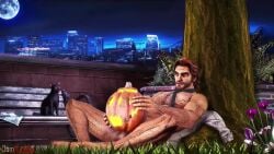 3d abs animated bara big_penis bigby_wolf body_hair cat domredsins fables_series fucking_pumpkin gay halloween male male_focus male_only mp4 no_sound outdoors outside partially_clothed pecs penetration pumpkin pumpkin_masturbation solo solo_male tagme the_wolf_among_us tie video yaoi