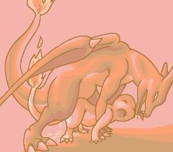 9_6 bad_id charizard charmander closed_eyes cum cumdrip cute_fang from_behind furry furry_only game_freak lowres male_only nintendo pink_background pok&eacute;mon_(species) pokemon pokemon_(species) pokemon_rgby rape sex size_difference smooth_skin source_request tail tongue year_request