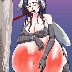 blood breasts large_breasts mosquito pregnant tagme