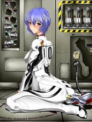 anal anal_access anal_through_clothes anus_focus anus_only belly_bulge belly_expansion belly_inflation blush bodysuit clothing enema inflation large_breasts neon_genesis_evangelion pipelining plugsuit refueling rei_ayanami tagme tetsuwan_comsou through_clothes