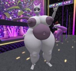 big_breasts breasts female female_mewtwo ferialexonar mewtwo pokemon pokemon_(species) thick_thighs wide_hips