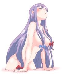 female huge_ass huge_breasts midriff navel non_(z-art) nude nude_female patchouli_knowledge thick_thighs touhou wide_hips