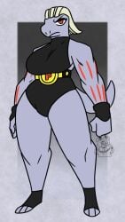 big_breasts breasts female female_machoke machoke nerdyreindeer pokémon_(species) pokemon pokemon_(species) thick_thighs wide_hips