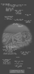 1futa 2023 balls bandage bed big_penis breasts crying dialogue emma_(seconduspublius) english_text flaccid fully_clothed futa_only futanari greyscale human injury lying lying_on_bed oc original_character panzermeido penis secunduspublius short_hair solo standing story text young