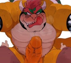 2023 abs anthro ape balls biceps blush blush_lines bodily_fluids bowser bracelet collar digital_media_(artwork) donkey_kong donkey_kong_(series) dragon dripping duo erection eyebrows first_person_view gay genital_fluids genitals gorilla haplorhine hi_res horn hyaku_(artist) imminent_sex jewelry koopa leg_over_thigh licking licking_lips looking_at_viewer male male/male male_only male_pov mammal mario_(series) muscular muscular_male narrowed_eyes nintendo nude one_eye_half-closed penis precum precum_drip precum_string primate raised_eyebrow reptile scalie spiked_bracelet spiked_collar spikes spread_legs spreading sweat sweatdrop tongue tongue_out tortoise turtle vein veiny_penis