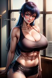 1girls ai_generated character_request copyright_request diffusionlad female female_focus female_only huge_breasts long_hair seductive_look stable_diffusion