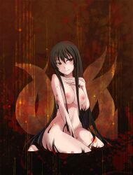 asian_female black_hair hagoromo_kitsune kitsune long_hair nurarihyon_no_mago youkai