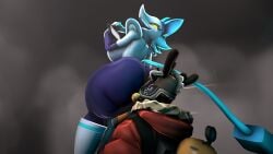 3d_(artwork) anthro ass big_breasts big_butt boots breasts cheeky_smile clothed clothed/nude clothing deltarune digital_media_(artwork) duo facesitting felid feline female footwear half_naked hi_res humanoid male male/female mammal nude pussy_eating pyro_(team_fortress_2) sitting_on_another source_filmmaker tail tasque_manager_(deltarune) team_fortress_2 technology undertale_(series) valve wide_hips wolfyxcharged00