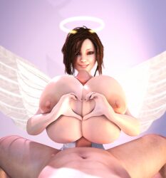 1boy 1boy1girl 1girls 3d 3d_(artwork) alternate_breast_size angel angel_halo angel_wings areolae big_penis breast_hold breast_press breasts_bigger_than_head breasts_bigger_than_torso brown_hair bulletstorm electronic_arts enormous_breasts enormous_penis epic_games female gigantic_breasts gigantic_penis hair_over_one_eye halo hand_heart heart huge_breasts huge_cock huge_penis human human_female human_male human_only hyper hyper_breasts hyper_penis large_penis long_penis looking_at_viewer male male_pov massive_breasts massive_penis naked naked_female naked_male nipples nude nude_female nude_male paizuri partial_male penis people_can_fly pov pov_male smile smiling smiling_at_viewer thighs trishka_novak vaako