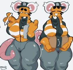 1female 1girls amazon_(company) anthro ass big_ass big_butt big_thighs bottom breasts clothed coblestonic female female_only furry looking_at_viewer mouse_ears mouse_tail solo solo_female stonicstonic thick thick_ass thick_thighs thighs voluptuous voluptuous_female wide_hips