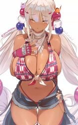 1girls animated bandana bandana_on_neck big_breasts breasts brown_eyes cleavage cow_girl denim denim_shorts dishwasher1910 female_only fingerless_gloves front-tie_top gloves high_resolution hololive hololive_english hololive_english_-council- huge_breasts long_hair losloslos_(lx3) mole mole_on_breast pink_gloves pink_nails shorter_than_30_seconds shorts solo tagme tan-skinned_female tan_skin thick_thighs thigh_gap tsukumo_sana twintails vertical_video very_high_resolution very_long_hair video virtual_youtuber whale_tail_(clothing) white_hair