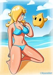 alternate_costume breasts female female_only luma mario_(series) nintendo nyazui princess_rosalina solo super_mario_galaxy swimsuit tagme