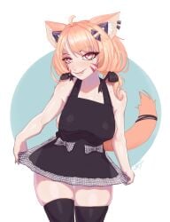 blonde_hair cat_ears catgirl face_markings female_only red_eyes squchan_(vtuber) virtual_youtuber vyugen