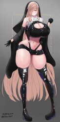 1girls 2020s 2023 2d 2d_(artwork) 5_fingers alikap artist_name artist_signature background beige_body beige_skin belly belly_button bending bending_forward bending_over bent_forward bent_over big_breasts big_hips black_clothes black_clothing black_leggings black_legwear black_lingerie blonde_female blonde_hair blonde_hair_female blush blush_lines blushed blushing_at_viewer breasts cleavage cleavage_cutout closed_mouth clothed clothed_female clothes clothing color colored cross curvy curvy_body curvy_female curvy_figure curvy_hips ear ears_up eyelashes eyes eyes_open female female_focus female_only fingers first_person_perspective first_person_view full_body full_version glove gloved gloved_hand gloved_hands gloves grey_background hair hair_over_one_eye half-dressed half_dressed half_naked half_naked_female half_nude heel_boots heeled_boots heels high_heel_boots high_heels hips human humanoid humanoid_genitalia large_breasts leather leather_boots leather_clothing leather_gloves leggings legwear light-skinned light-skinned_female light_skin long_hair looking_at_viewer mammal mammal_humanoid maria_kurumitsuki_(alikap) mouth mouth_closed naughty neck no_bra no_panties nude nude_female nun nun_hat nun_outfit oc original original_artwork original_character partially_clothed partially_clothed_female partially_clothed_human partially_nude partially_nude_female partially_undressed pov pov_eye_contact purple_eyes pussy pussy_bulge pussy_visible_through_clothes reveal revealing revealing_clothes revealing_clothing revealing_outfit shiny_clothes simple_background skin slim slim_girl smile smiling smiling_at_viewer solo solo_focus suggestive suggestive_look suggestive_pose suggestive_posing text thick_thighs thigh_highs thighhighs thighs tied_hair tight tight_clothes tight_clothing tight_dress tight_fit tight_pants tights twitter_link twitter_username vagina vagina_visible_through_clothing voluptuous voluptuous_female watermark wide_hips wide_thighs yellow_hair