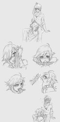 1futa 1girls big_penis clothed clothing duo ensefoo erection fellatio female functionally_nude futa_on_female futanari human intersex monochrome mostly_clothed oral penis ruby_rose rwby sex short_hair sitting sketch weiss_schnee white_background