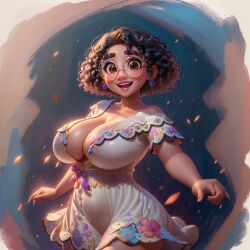 1girls ai_generated big_ass big_breasts breasts cleavage colombian_female curvaceous curvy disney encanto glasses huge_ass huge_breasts large_ass large_breasts latina latina_female mirabel_madrigal thick_thighs thighs wide_hips