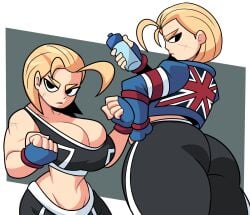 1girls ass big_ass big_breasts big_butt blonde_hair cammy_white capcom cleavage eyebrows fat_ass female female_only fingerless_gloves large_breasts looking_at_viewer solo solo_female street_fighter street_fighter_6 superspoe thick_thighs thighs wide_hips