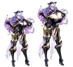 1girls areolae_slip armor before_and_after belt_bondage bimbo black_panties blush boots bursting_breasts camilla_(fire_emblem) cleavage curvy edit erect_nipples female female_only fire_emblem fire_emblem_fates fire_emblem_heroes gigantic_breasts horny huge_breasts inner_thighs large_breasts lipstick long_hair long_legs mature mature_female narrowed_eyes nintendo nipple_slip nipples official_artwork_edit panties pelvic_curtain purple_hair red_lipstick see-through solo sutton184_edits tall_female thigh_boots thighs third-party_edit underwear voluptuous wide_hips