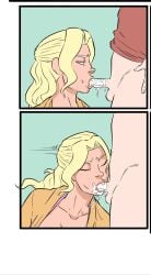 blonde_hair blowjob comic_panel deepthroat digital_media_(artwork) incest milf milftoon mother mother_and_son son