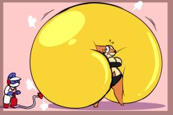 balloonlop big_breasts breasts female fetish floatzel inflatable inflation inflation_fetish pokémon_(species) pokemon