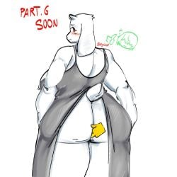 1boy 1girls anthro ass big_ass big_breasts big_butt blush breasts deltarune female fingering furry goat grope human kris_(deltarune) male milf mother mother_and_son red_eyes son toriel undertale_(series) xyakiwi