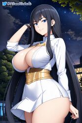 ai_generated big_ass big_belly big_breasts capi_mapache kill_la_kill kiryuuin_satsuki thick_thighs