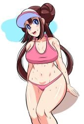 breasts female female_only fuzzlogik nintendo open_mouth pokemon rosa_(pokemon) solo