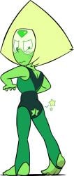 1girls accurate_art_style ass ass_cleavage barefoot blonde_hair blush blush_lines cartoon_network clothing edit embarrassed feet female gem_(species) green_skin peridot_(steven_universe) soles solo solo_female solo_focus steven_universe stirrup_legwear stirrups toes transparent_background visor zone