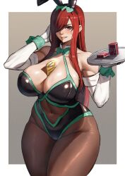 1girls anhuzart big_breasts breasts bunny_ears bunny_girl bunnysuit busty cleavage condom curvaceous curvy curvy_body curvy_female curvy_figure erza_scarlet ethan69_(artist) fairy_tail female huge_breasts hyper_thighs large_breasts massive_thighs red_eyes red_hair thick_thighs thighs thunder_thighs voluptuous wide_hips