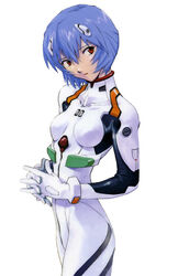 accurate_art_style blue_hair clothing hair high_res highres neon_genesis_evangelion plugsuit red_eyes rei_ayanami sadamoto_yoshiyuki short_hair small_breasts tagme