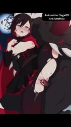 2d animal_penis animated black_hair breasts cape cloak clothed_sex corset cum cum_in_pussy cum_inside deep_skin dress female grabbing grabbing_another's_breast gradient_hair grey_eyes grimm_(rwby) heart heart-shaped_pupils hi_res highres hood hooded_cloak interspecies leg_up medium_breasts mp4 multicolored_hair nipples pantyhose penis petals red_cape red_hair rose_petals ruby_rose rwby segal03 sex short_hair solo_focus sound sound_edit standing standing_sex symbol-shaped_pupils tagme torn_clothes torn_pantyhose unsfrau vaginal_penetration video zoophilia
