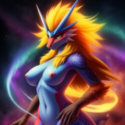 ai_generated anthro aurora_borealis blaziken female furry generation_2_pokemon generation_3_pokemon hybrid hybrid_pokemon legendary_pokémon pokemon pokemon_(species) suicune tattoo