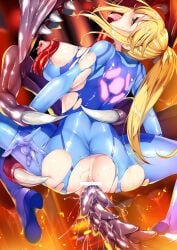 anal bodysuit interspecies metroid rape ridley_(metroid) samus_aran zero_suit_samus