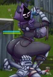 2d 2d_(artwork) 2d_artwork anthro big_ass big_breasts big_butt fortnite fortnite:_battle_royale huge_ass huge_breasts randy_&_nakrax_(artist) raven_(fortnite) raven_team_leader revgelty showering smiling smiling_at_viewer smirk smirking smirking_at_viewer