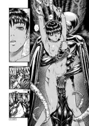 berserk breasts_grab casca devil dominant_male female_humiliation femto forced_to_watch griffith guts_(berserk) human manga monochrome nude nude_female rape succubus tentacles