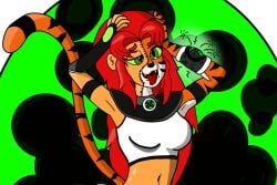 alien_girl alien_humanoid ben_10 ben_tennyson benfire dc dc_comics female_ben furry furry_transformation gender_transformation genderswap_(mtf) rule_63 solo starfire tagme tamaranean teen_titans tiger_girl