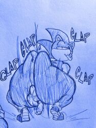 1boy anthro ass_bigger_than_head balls big_ass big_butt big_thighs bubble_ass bubble_butt clapping_cheeks falaxart furry hedgehog huge_ass huge_butt huge_thighs hyper_ass looking_at_viewer looking_back looking_back_at_viewer male male_only penis sega shaking_ass shaking_butt sketch solo solo_focus solo_male sonic_(series) sonic_the_hedgehog sonic_the_hedgehog_(series) sticking_out_tongue tagme thick_thighs traditional_media_(artwork) twerking wide_hips