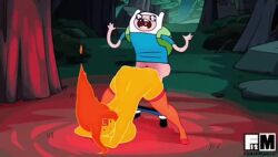 adventure_time ambiguous_penetration animated backpack bag cartoon_network dick_on_fire female fenixman12 fiery_hair finn_the_human flame_princess forest forest_sex giggling human male nude outdoor_sex outdoors outside pain pale_skin sex sound squirrellewds tagme video