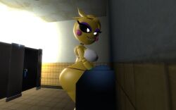 five_nights_at_freddy's fnaf peeing possible_futa tagme toy_chica_(eroticphobia) toy_chica_(fnaf) urinal urination urine