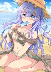 1girls beach bikini duel_monster eria_the_water_charmer tomato_mankm yu-gi-oh!