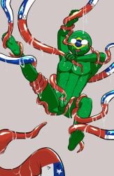 1boy brazil_(countryhumans) chile_(countryhumans) countryhumans grey_background male male_only simple_background tentacle tentacle_sex weedank yaoi