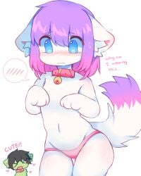 1boy 1cuntboy 1intersex andromorph animation_meme_community cuntboy embarrassed femboy feminine feminine_body feminine_cuntboy feminine_intersex feminine_pose furry_male furry_only girly intersex panties pink_panties sissy trap twink yuki_(yuqikun) yuqikun