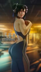 1girls 3d ass big_breasts blender breasts bubble_ass bubble_butt female female_focus female_only final_fantasy final_fantasy_vii final_fantasy_vii_remake gussster hair hairstyle_change hi_res light_skin offering offering_to_viewer outfit render smile smooth_skin sports_bra sportswear sporty square_enix thick_ass thick_thighs thighs tifa_lockhart tifa_lockhart wet wet_body