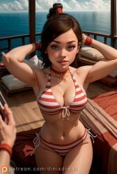 1girls ai_generated ai_hands avatar_legends avatar_the_last_airbender breasts brown_hair detailed dinixdream female fire_nation high_quality looking_at_viewer nipples patreon patreon_username photorealistic princess pussy realistic seductive self_upload sensitive solo stable_diffusion ty_lee